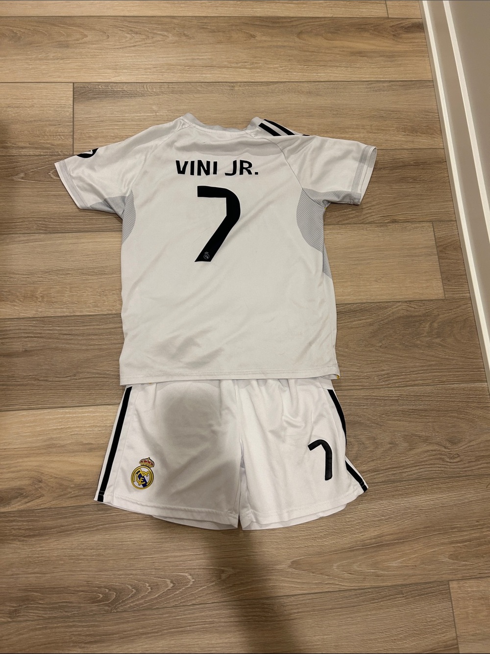adidas White Vini Jr. #7 Kids Pajama Set